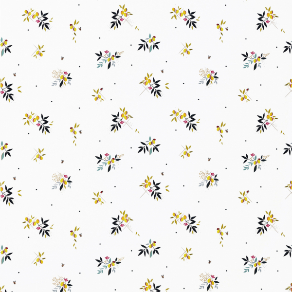 Lemon Cluster Sateen White
