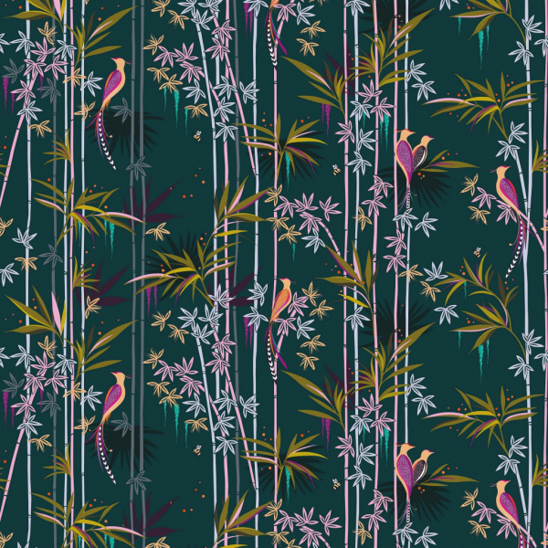 Linear Bamboo Dark Green