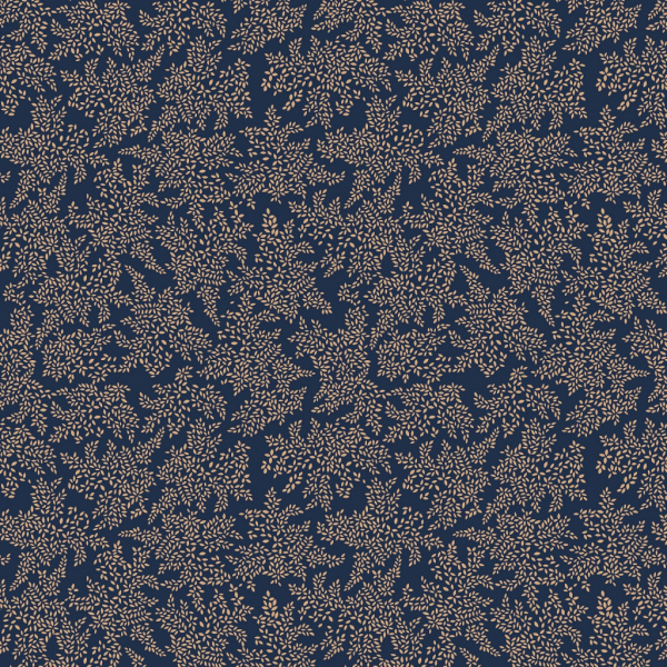 Metallic Leaves Navy