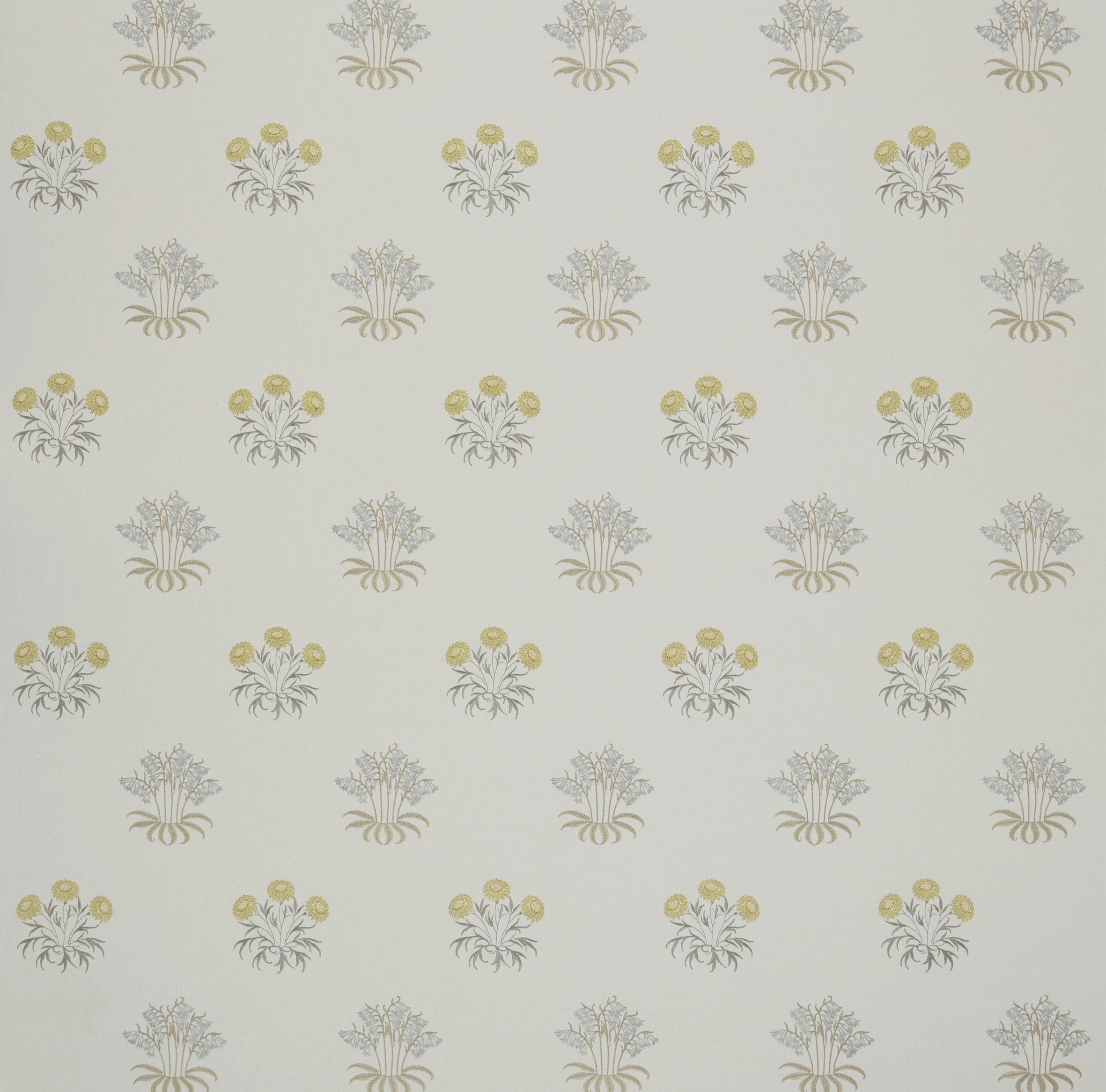 Lily Flower Embroidery Ochre