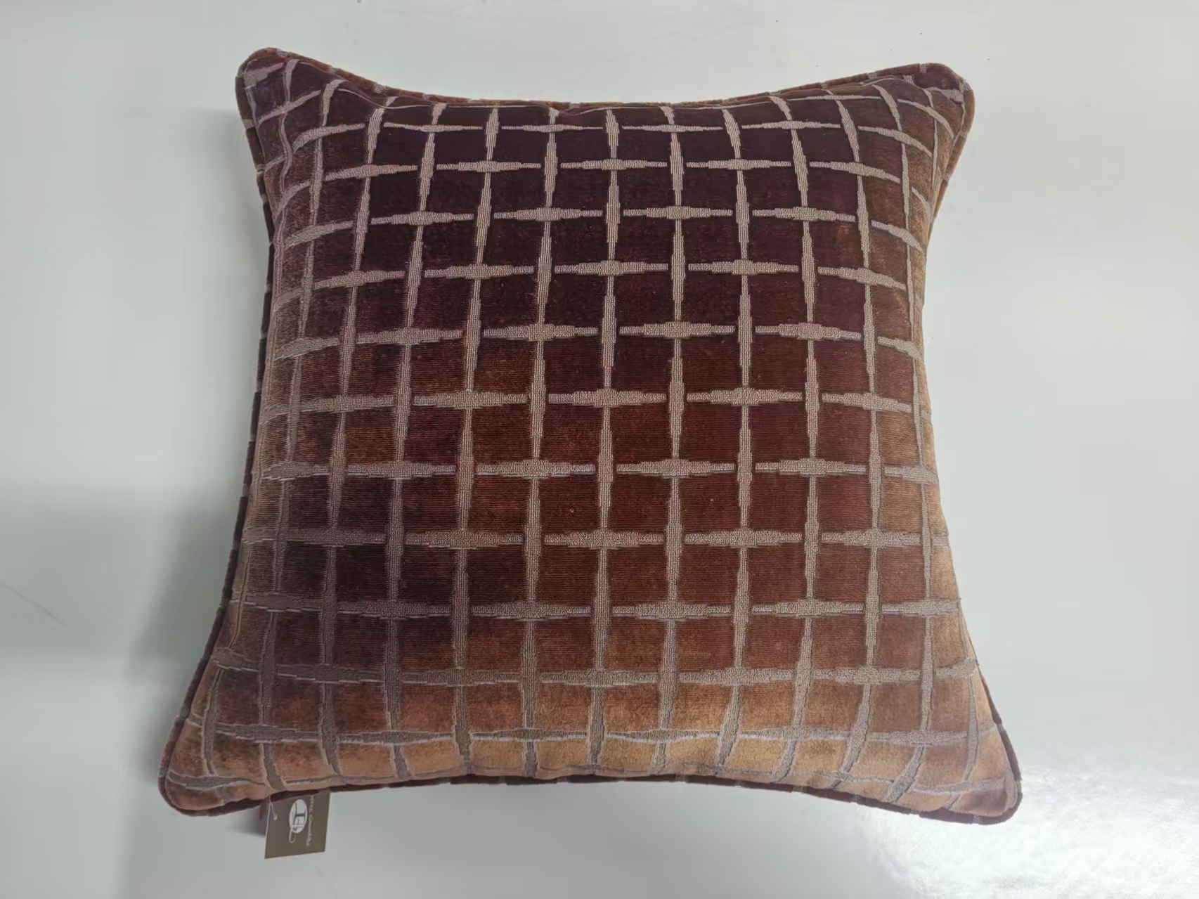 Checkers Cushion Rust-2